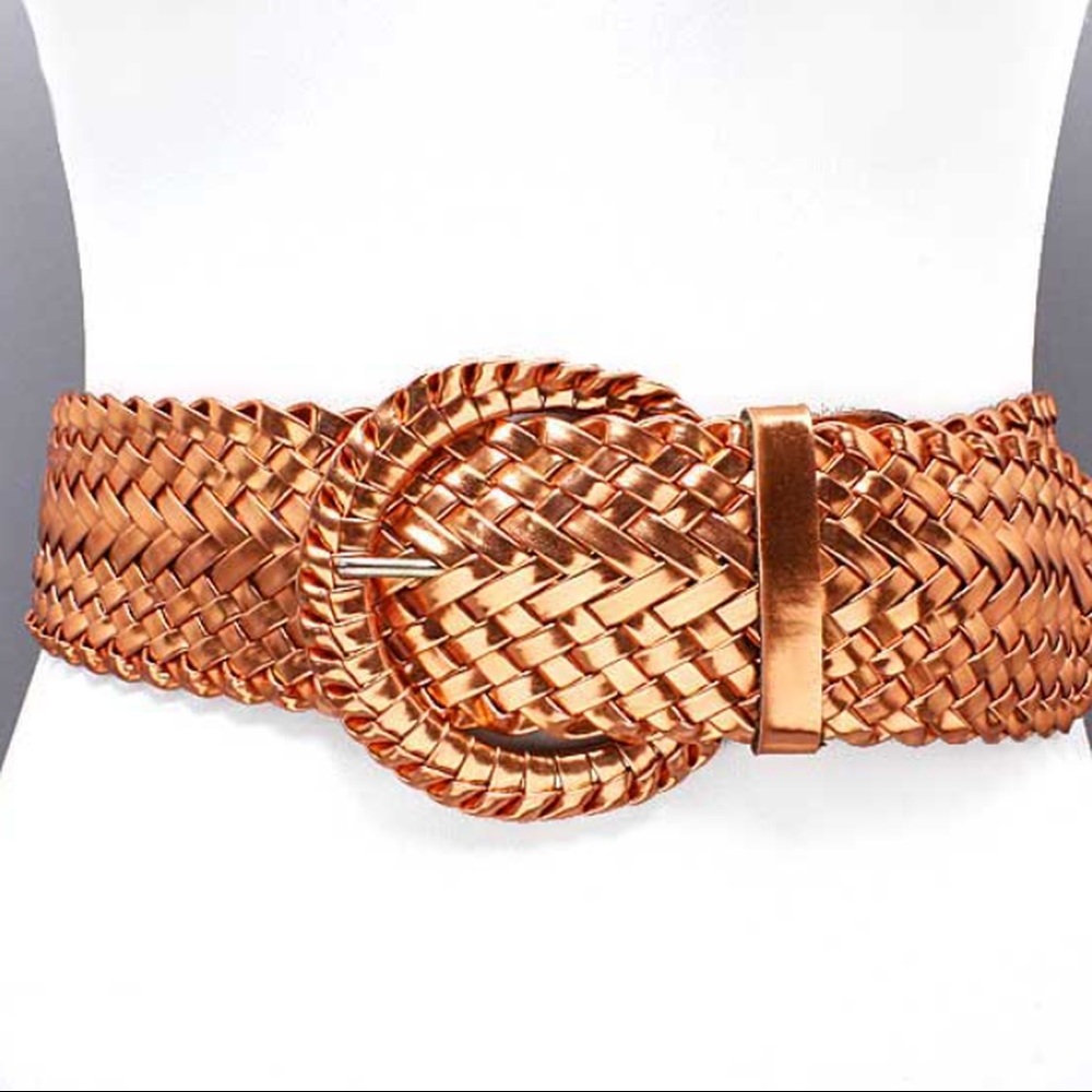 Cooper Weaved Statement Belt